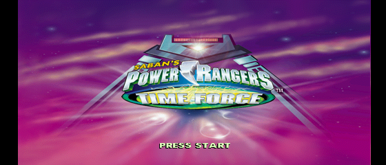 Power Rangers Time Force Title Screen